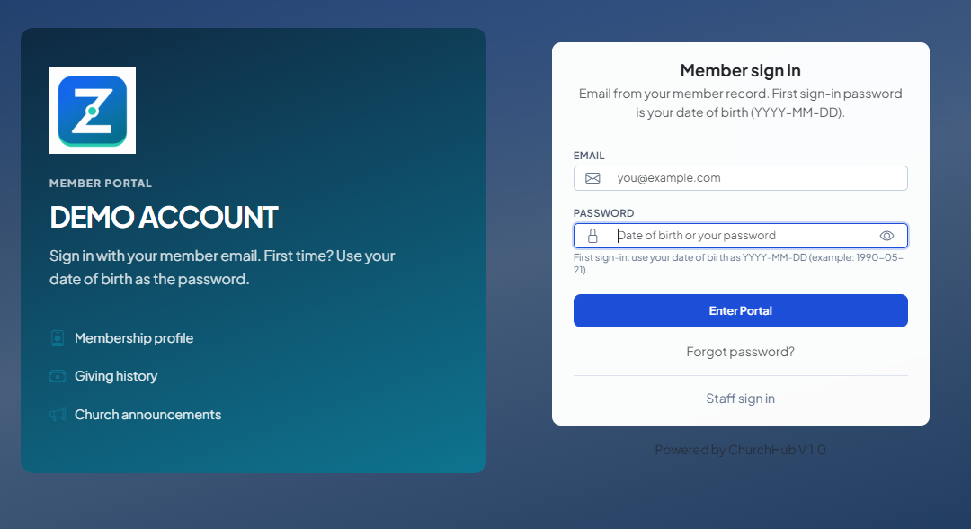 Member portal